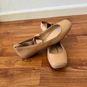 Women’s size 9 Jessica Simpson Nude Square Toe Ballet Flats